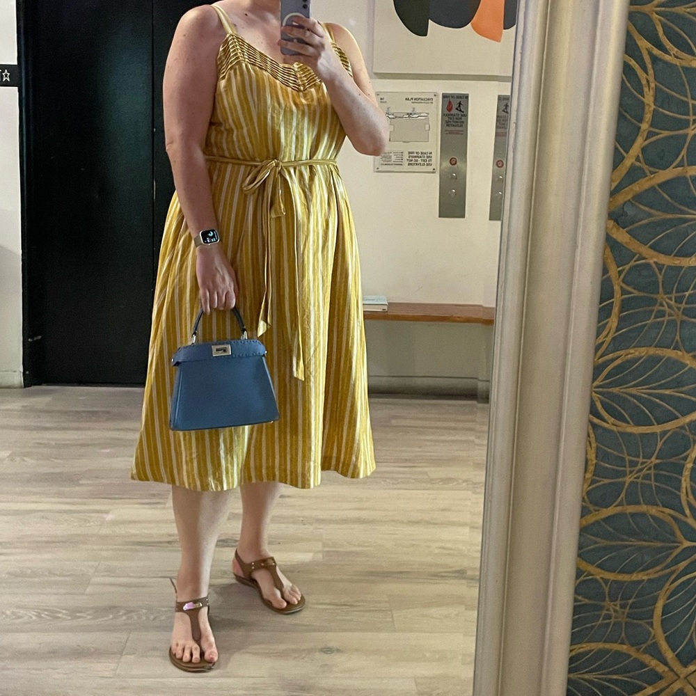 Yellow striped sundress
